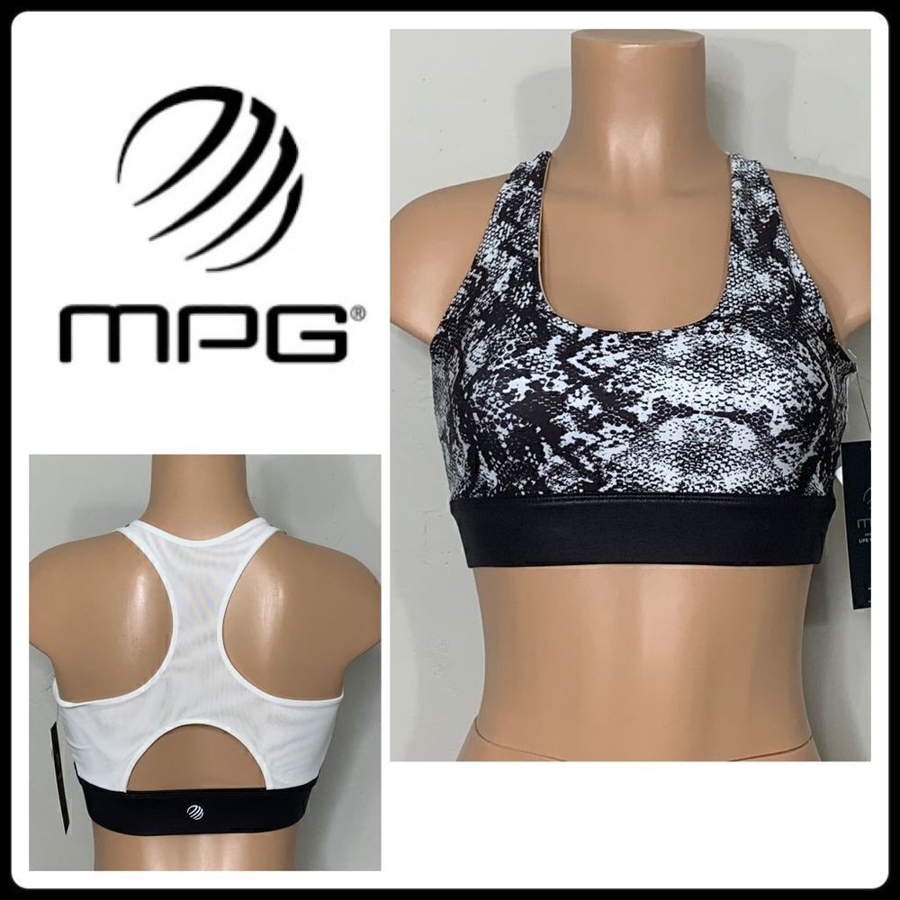 New. MPG snake print sports bra. Fits size 4 manikin